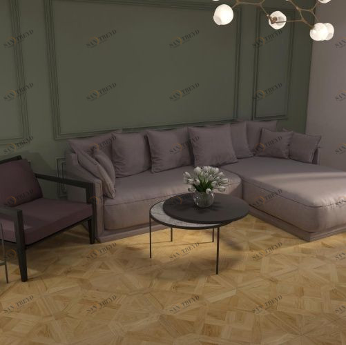 Модульный паркет Da Vinci Vitalina Дуб Натур (Гладкая) 650х650 мм 2600600735