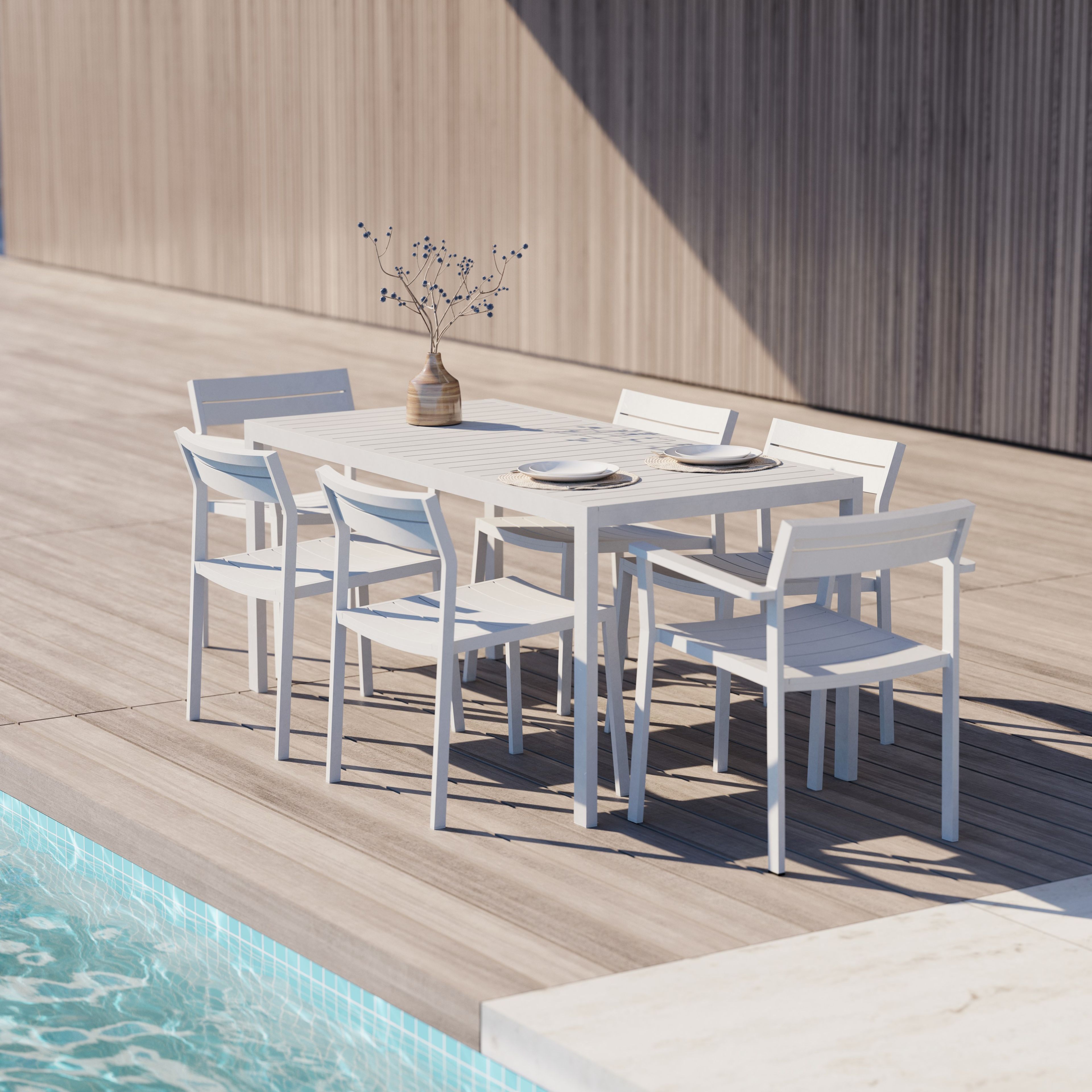 Прямоугольный алюминиевый стол с порошковым покрытием Case Eos ARCH-00062107 - Вид №4