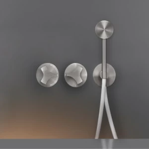 Настенный термостатический смеситель набор для ванной / душем с системой Acqua Stop, 2/3 ходовой переключающий и круглый душ рука Ø 65 мм  ZIQ71Y CEADESIGN