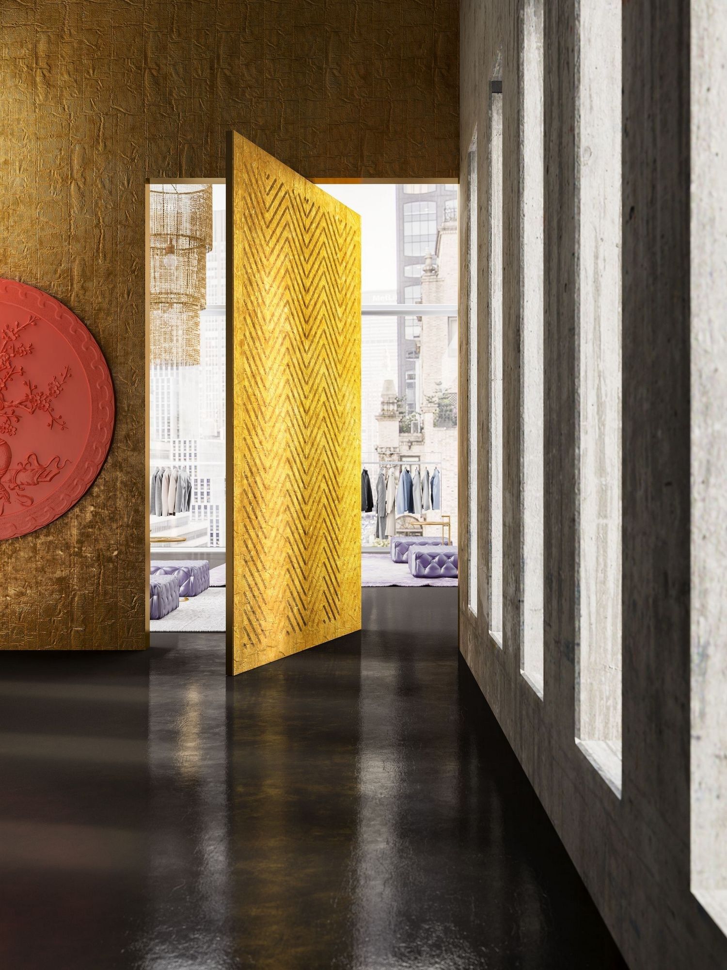 Стена заподлицо висит дверь Linvisibile Linvisibile Breeze ARCH-00024185 - Вид №4