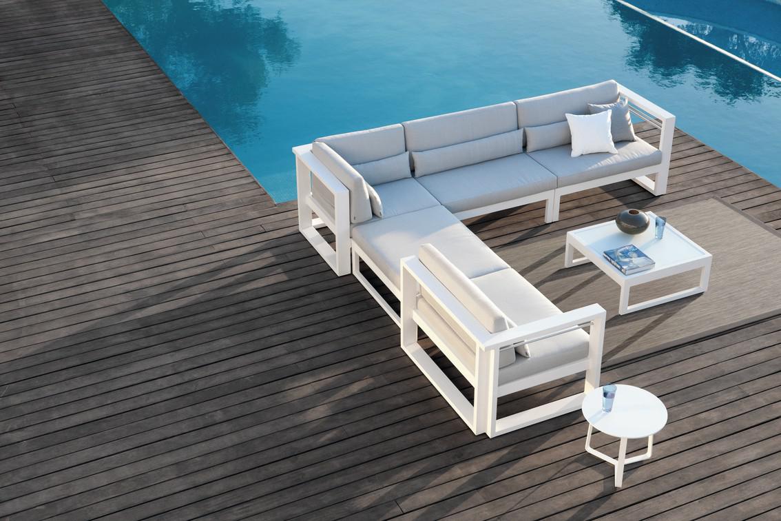 MNST685 Табурет для ног средний белый glw Manutti Fuse - Вид №1