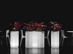 Квадратный светящийся садовый горшок из полиэтилена