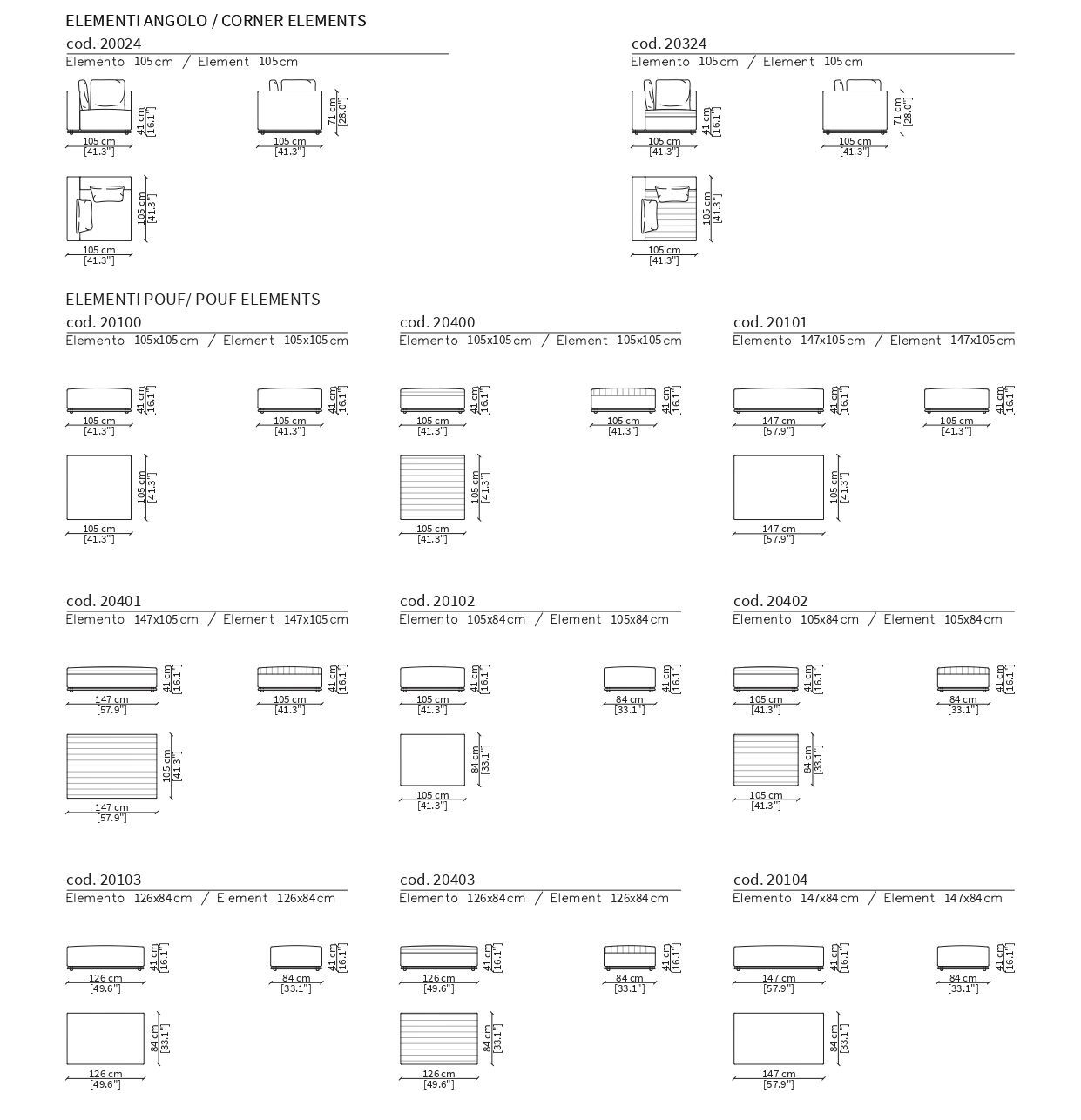 Модульный тканевый диван Frigerio Эдди ARCH-00072713 - Вид №11