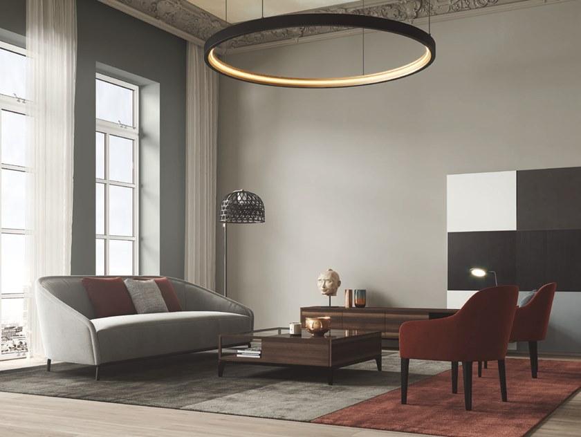 PRADDY Низкая тумба под телевизор из фанерованной древесины  Ml403  - Вид №3