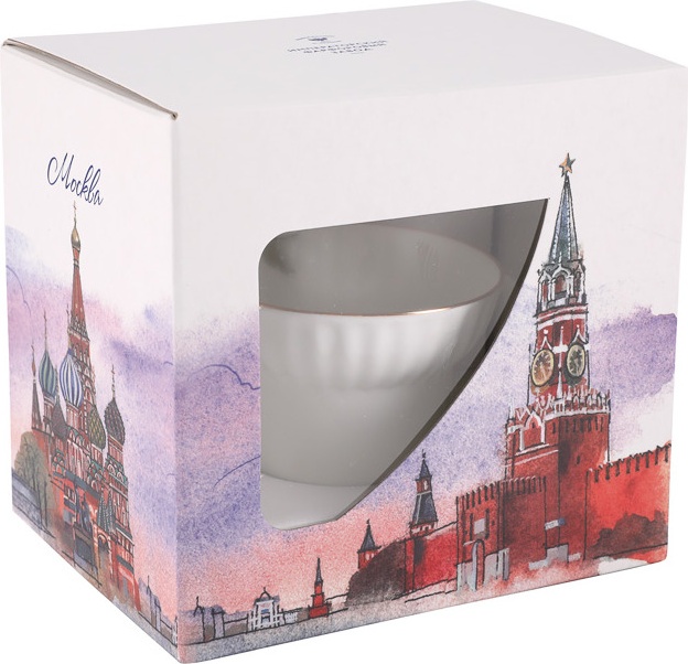 10642198 Императорский фарфоровый завод Набор подарочный (чашка с блюдцем) "Золотой кантик" "Волна" Фарфор костяной 