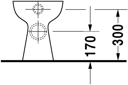 0106090000 Приставной унитаз напольный Белый Duravit Duraplus Германия - Вид №3