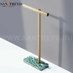 Agape DOT LINE Полотенцедержатель напольный под натуральный дуб на подставке из зеленого мрамора ADTL0462.RTV