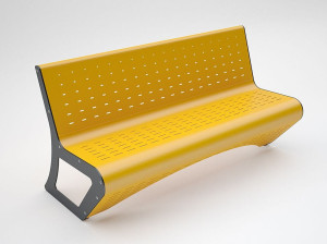 Стальная скамья со спинкой