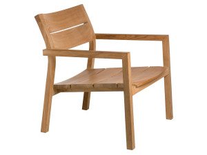 Садовое кресло из тикового дерева с подлокотниками