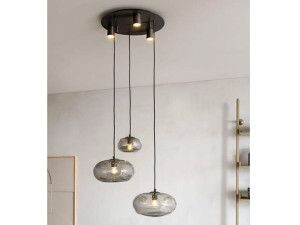 Подвесной светильник из дутого стекла