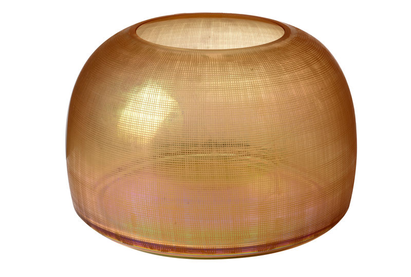 GWPP0046 Ваза из янтарного стекла в клетку ijlbrown 