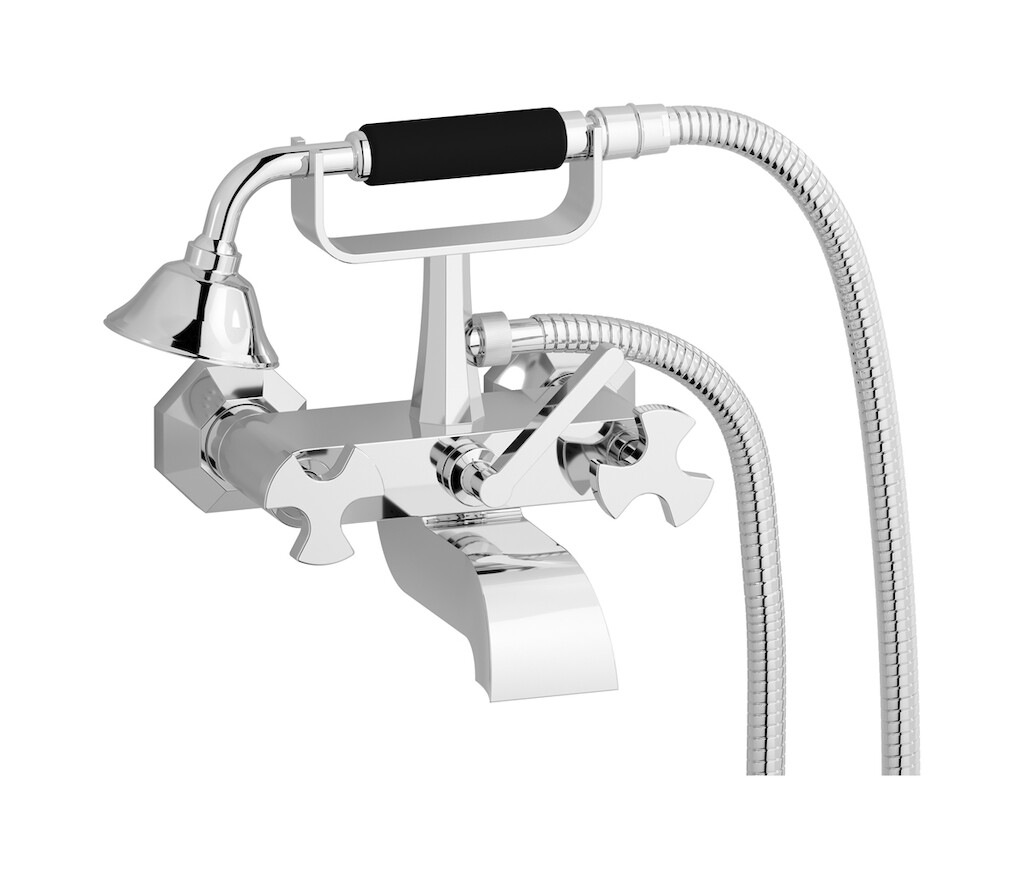 Настенный смеситель для ванной в комплекте с душевым гарнитуром WE ARE IB bt250cc Chrome Belmondo 