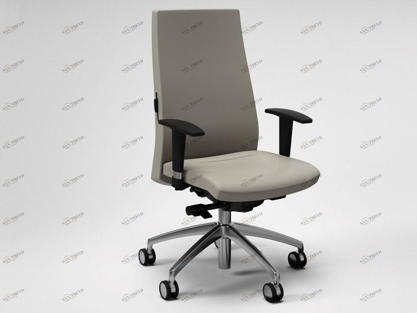 FANTONI Регулируемое по высоте офисное кресло из кожи с 5 спицами и подлокотниками Seating system sun-id-1488478