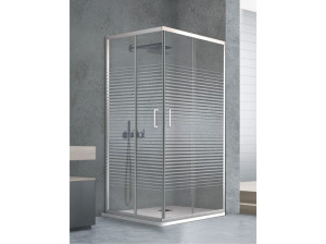 Угловая душевая кабина с раздвижной дверью