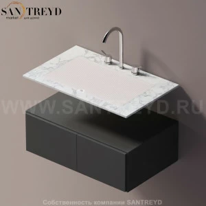 AELLN0CC1080YP Подвесная раковина настенная прямоугольная Agape Ell белая