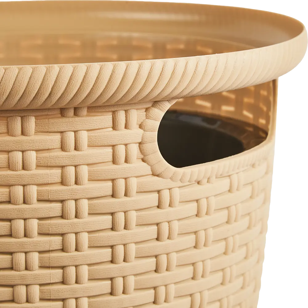 Кашпо для цветов Ingreen Rattan ø26.6 см v10 л пластик бежевый STLM-2179813 - Вид №6