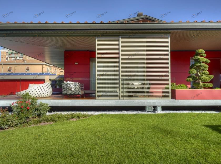 CARMINATI SERRAMENTI Раздвижной деревянный навес Frangisole sun-id-1383263