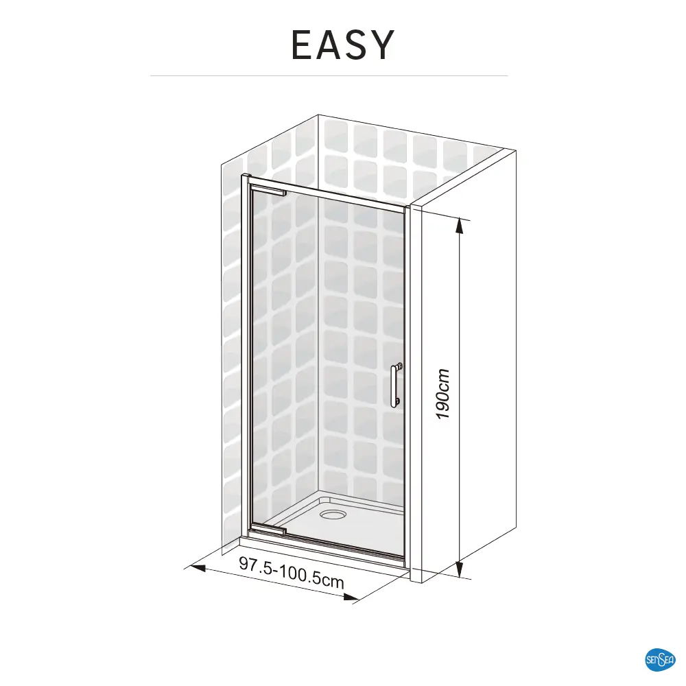 Комплект стекол для душевой двери Sensea Easy 100x190 см 84430297 STLM-2123191 - Вид №38
