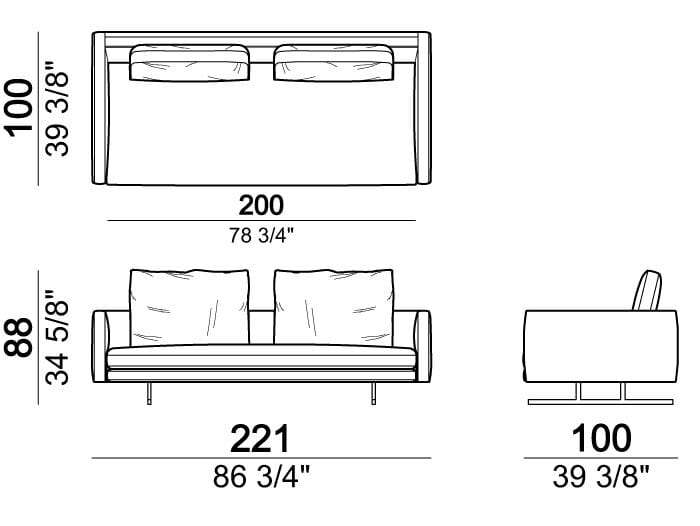 Тканевый диван с полуостровом Arketipo MOSS ARCH-00121787 - Вид №4