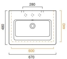 Подвесная раковина настенная овальная CERAMICA CATALANO NEW LIGHT белая sun-id-1462962 - Вид №2