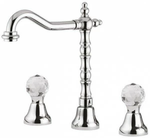 Rubinetteria Giulini Смеситель для раковины на 3 отверстия Odessa crystal F3906a/s