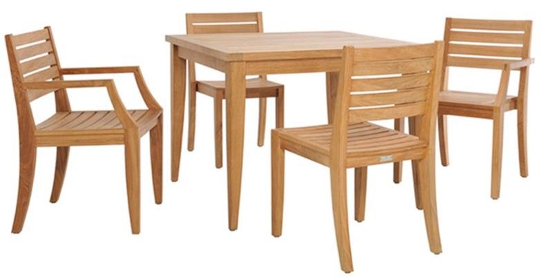 JANUS et Cie Штабелируемый стул из тикового дерева с подлокотниками Relais sun-id-1461787 - Вид №6