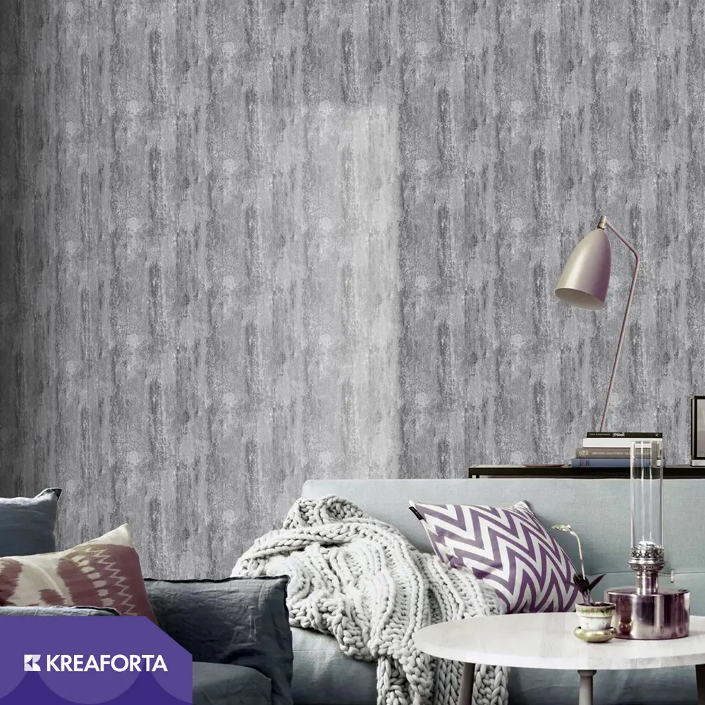 Обои флизелиновые KREAFORTA Loft графитовые 1.06 м 64348-11 89442113 STLM-2162159 - Вид №2