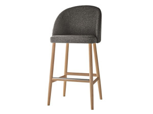 Высокий тканевый стул с подставкой для ног