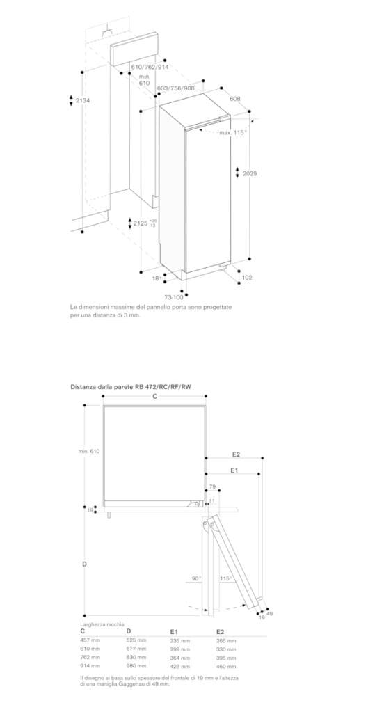 Однодверный встроенный холодильник GAGGENAU серия 400 ARCH-00031832 - Вид №7