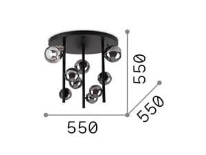 Потолочный светильник из дутого стекла Ideal Lux Perlage ARCH-00064530 - Вид №3