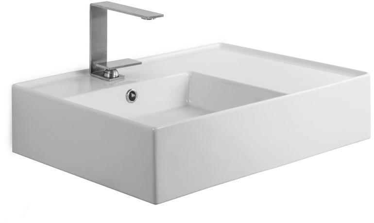 5115 Подвесная раковина настенная овальная Scarabeo Ceramiche Teorema 2.0 белая - Вид №1