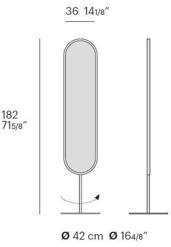 Bolzan Letti Поворотное овальное деревянное напольное зеркало sun-id-1475158 - Вид №2