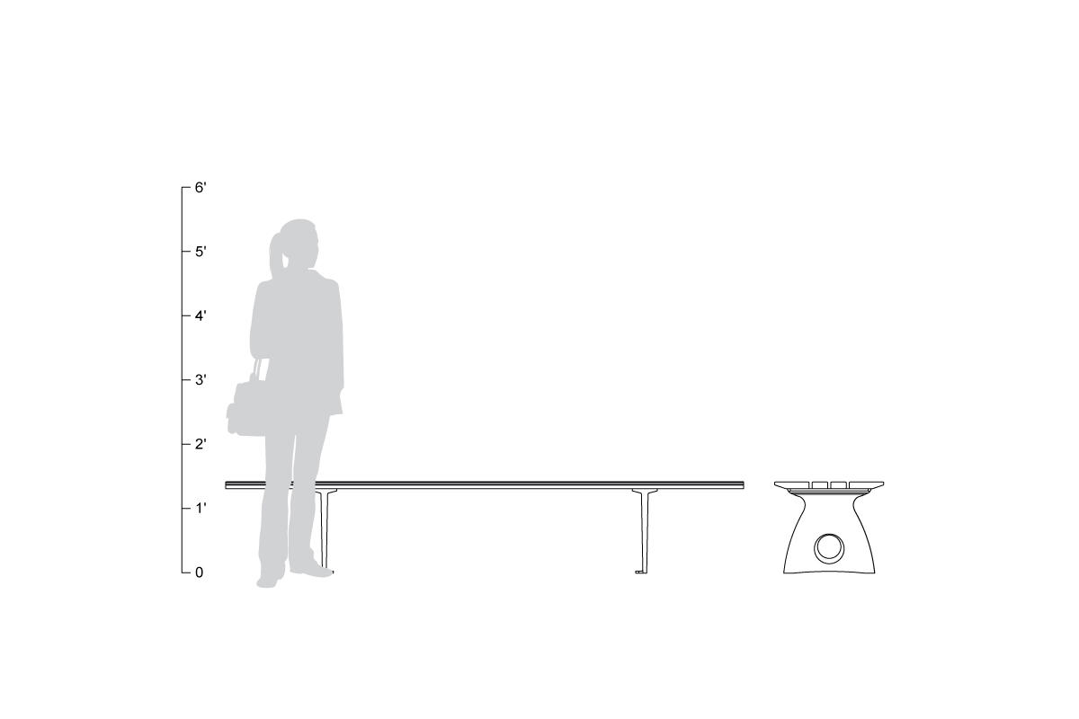 FSRT49 Скамейка Леда  Forms-surfaces  - Вид №13
