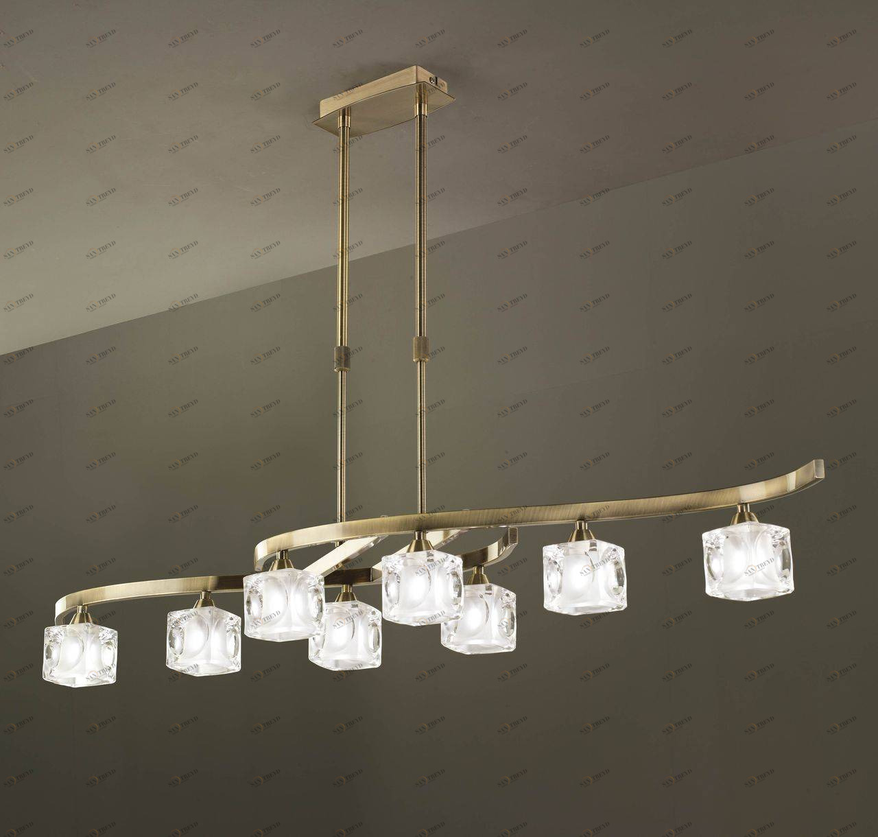 Подвесная люстра Mantra Cuadrax 0996 MANTRA ДИЗАЙНЕРСКИЕ, CUADRAX BRONZE 055880 Бронза 