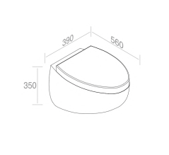 S511T0R0V6.100 Подвесной унитаз овальный Белый A. e T. Italia OVAL Белый глянцевый AeT ITALIA - Вид №1