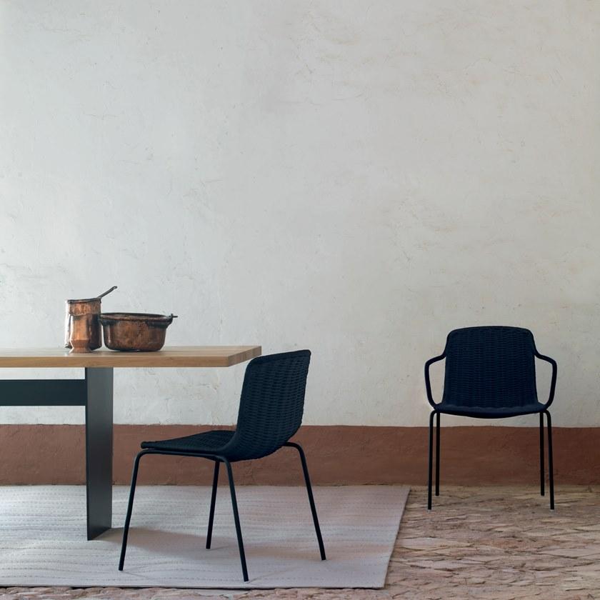 EXPORMIM Штабелируемый веревочный садовый стул с подлокотниками Lapala C596t - Вид №5