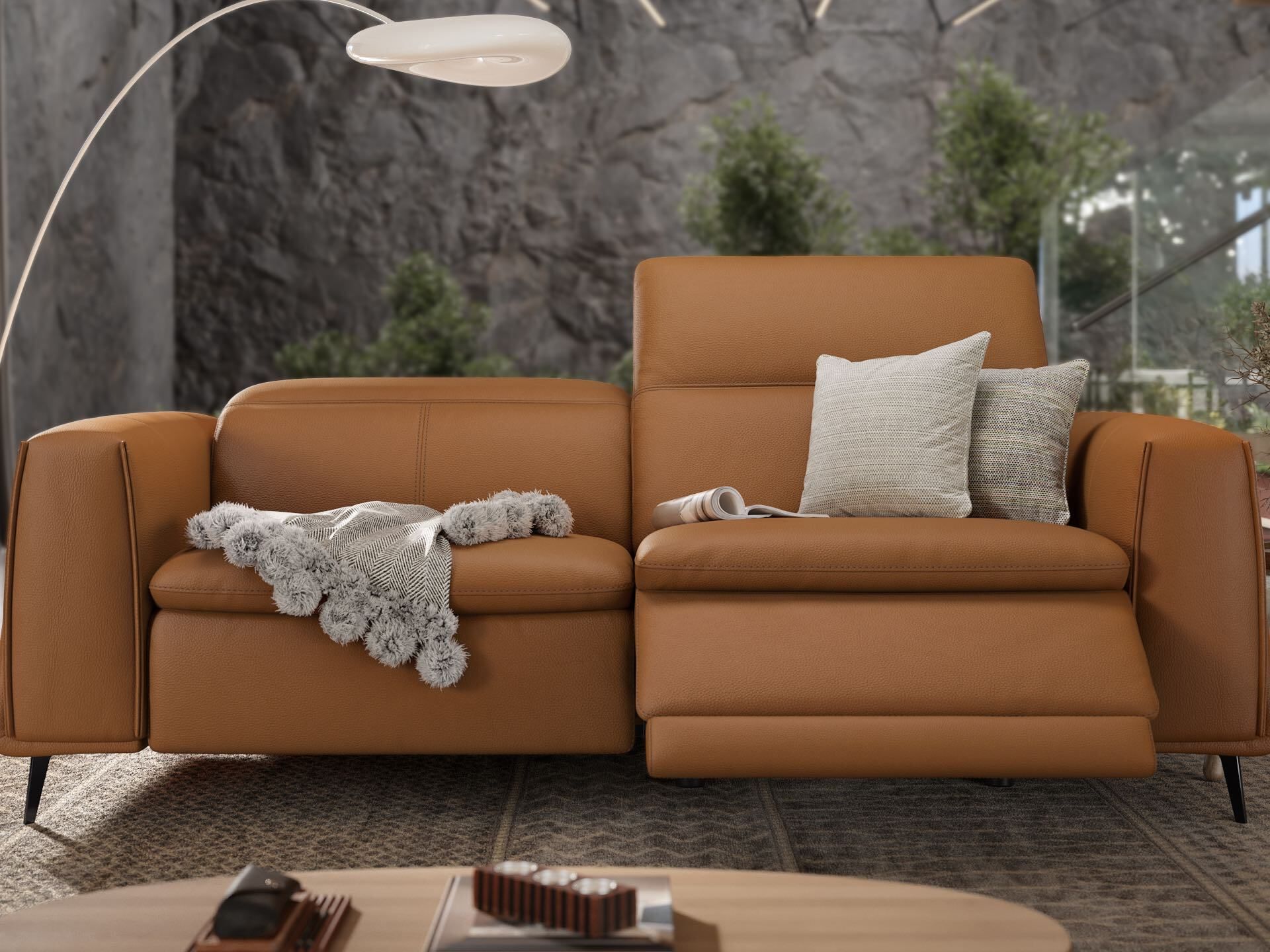 3-местный кожаный диван Sofanella Belluno ARCH-00019891 - Вид №1