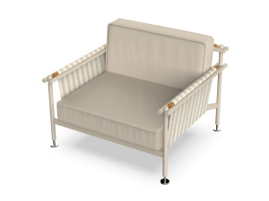 Тканевое садовое кресло с подлокотниками