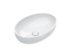 Овальный умывальник с одной столешницей
