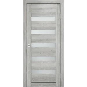 Дверь межкомнатная остеклённая с замком и петлями в комплекте Мюнхен 03 70x200 см финиш-бумага ламинация цвет серый