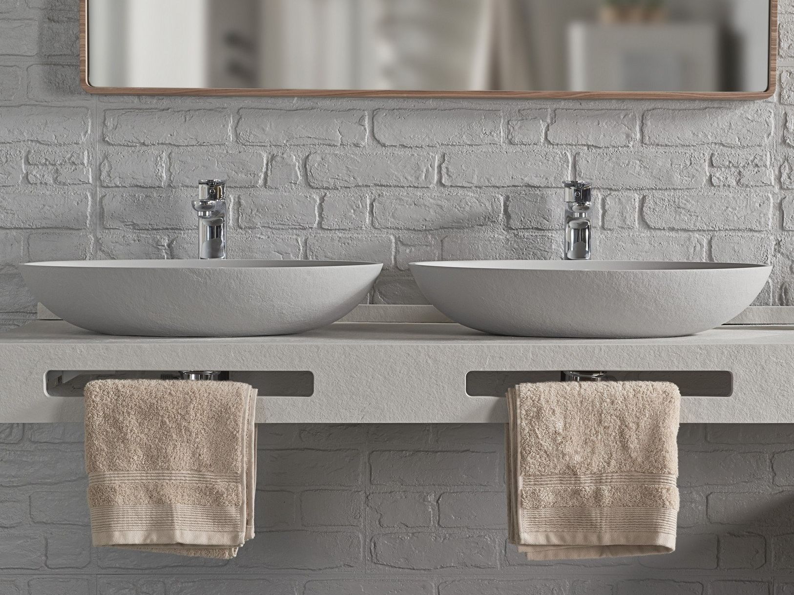 Одноместный овальный умывальник из Акрона© Acquabella On top ARCH-00092962 - Вид №1