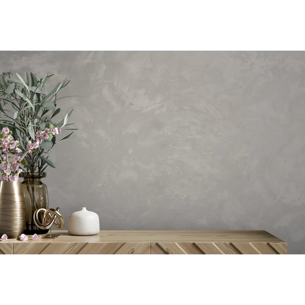Флизелиновые обои Ateliero Bella серые с фактурой штукатурки 89416918 STLM-1574318 - Вид №4