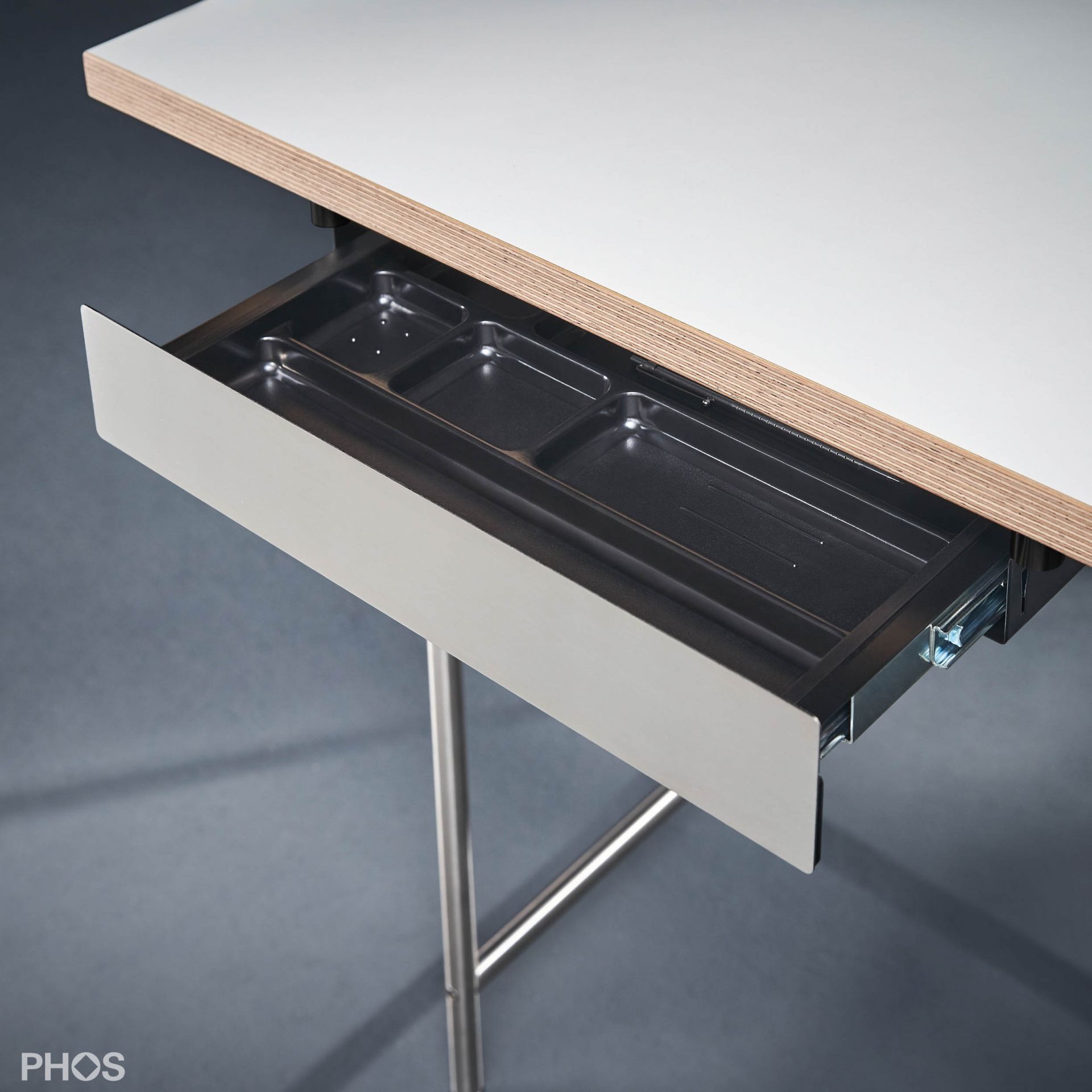 KATI-US Аксессуары: выдвижной ящик с панелью из нержавеющей стали PHOS 