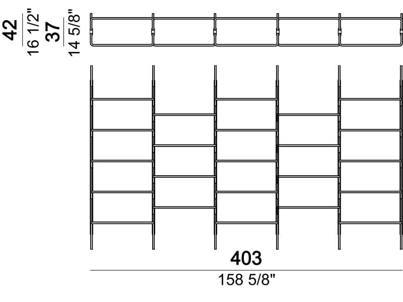 Книжный шкаф из стекла и металла Arketipo ROXANNE ARCH-00090993 - Вид №22