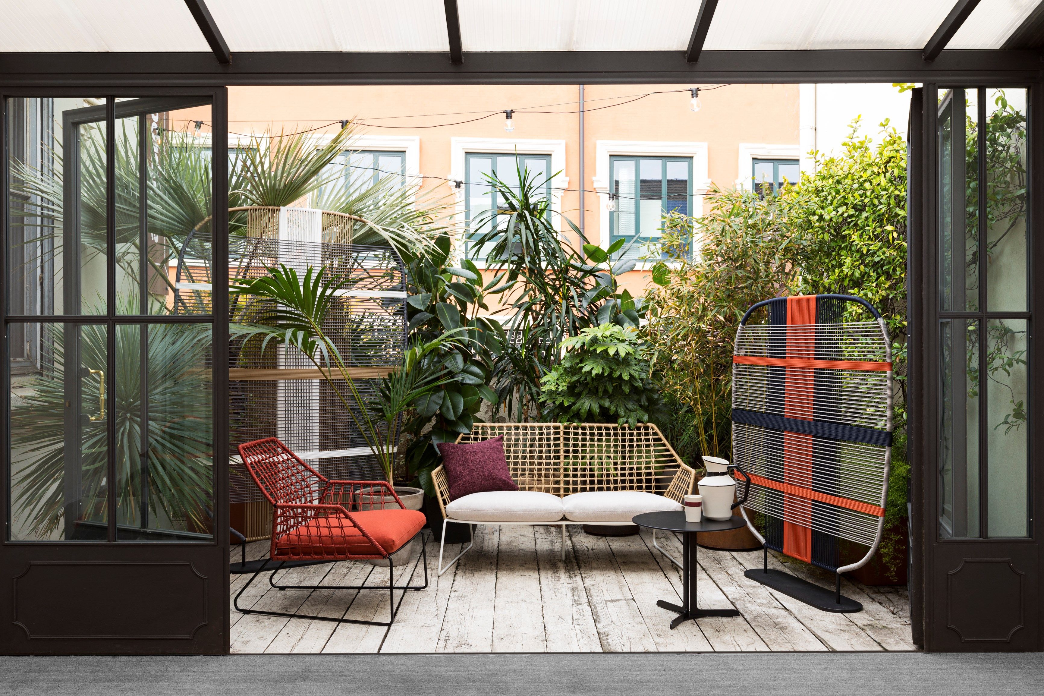 Садовое кресло из полиэтиленовой ткани и веревок Saba Italia Нью-Йорк ARCH-00030787 - Вид №4