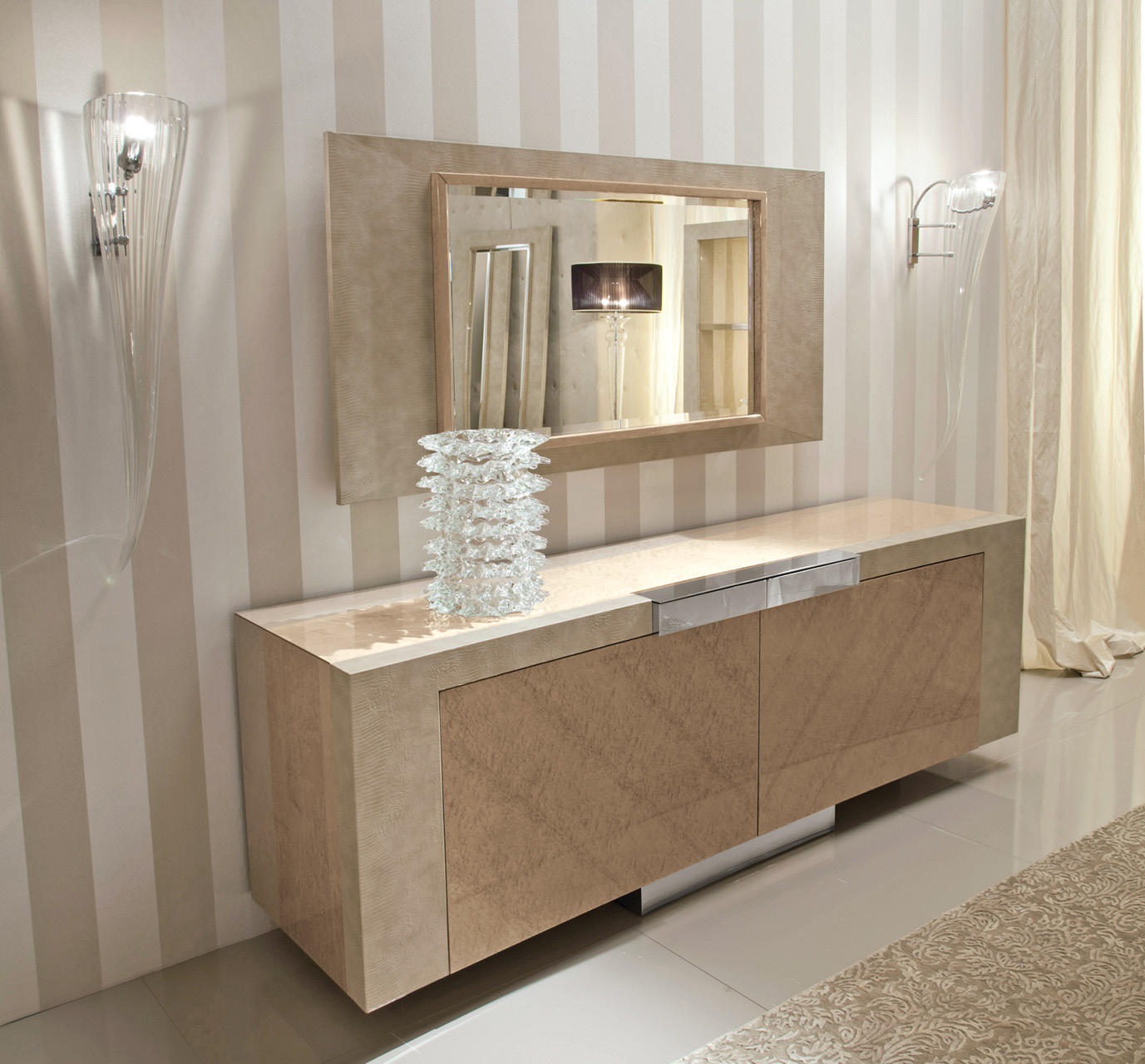 380 Sunrise кожаное зеркало без подсветки - giorgio collection Декор - Вид №2