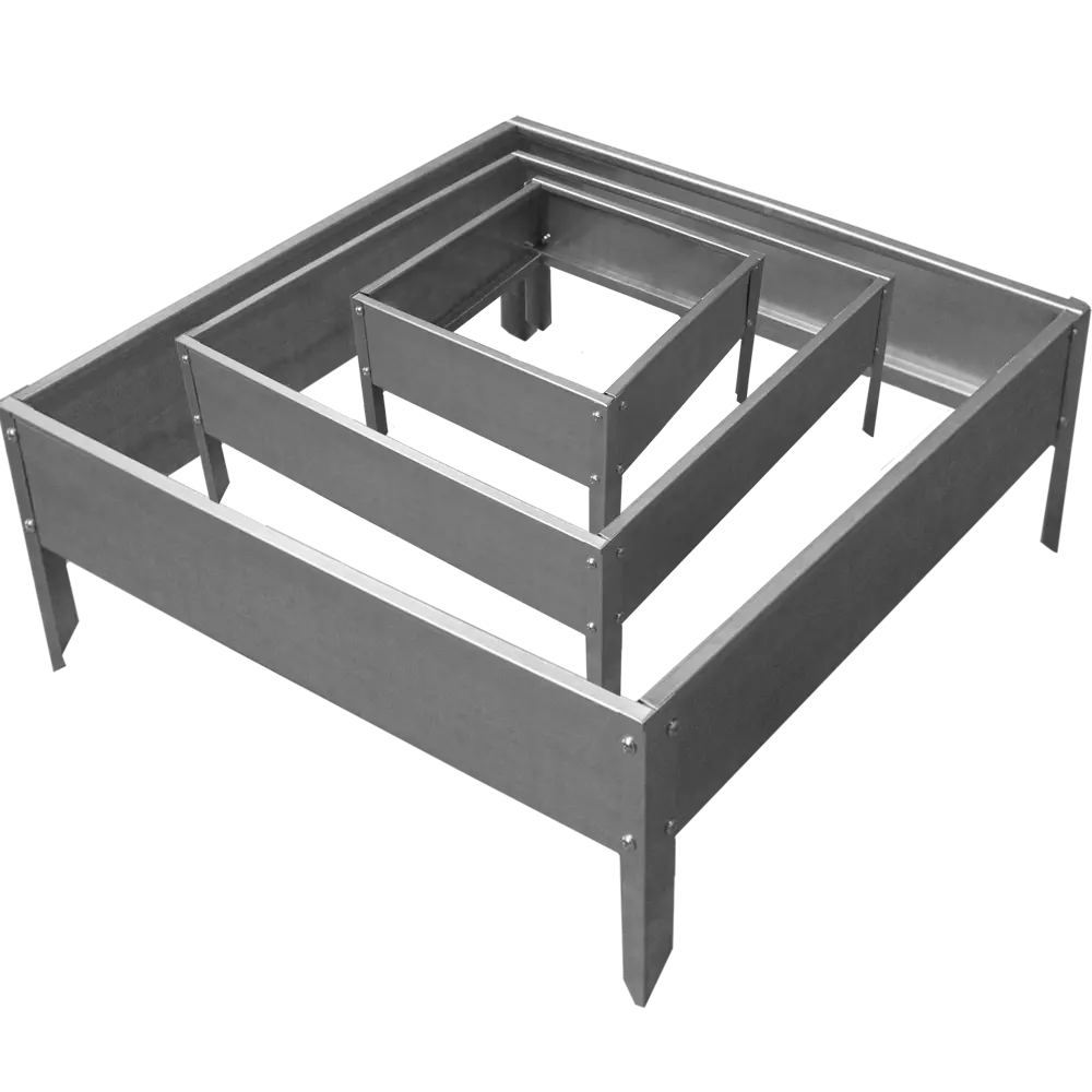Santreyd Клумба Каскад 3 уровня для ягод и цветов сталь серая 84606911 STLM-0052707