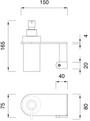 Ceadesign Полка с дозатором delrin® Lutezia -accessori Ltz 111 - Вид №1