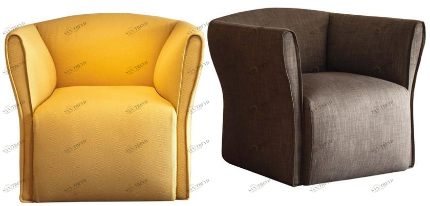 JESSE Кресло из ткани со съемным чехлом с подлокотниками sun-id-1423778