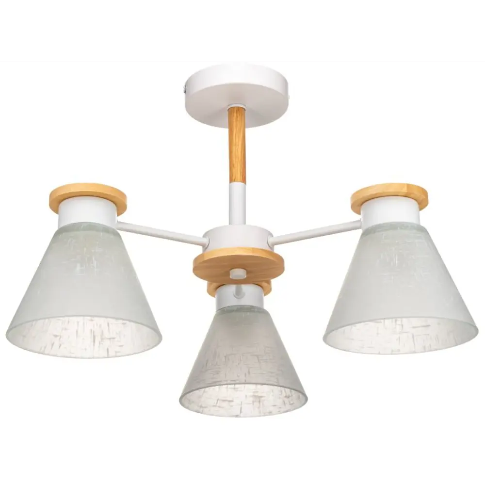 Люстра потолочная Kles, 3 лампы, 15 м², цвет белый/стекло матовое LAMPLANDIA STLM-2137700 - Вид №1